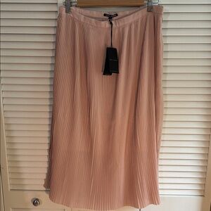 Noel Asmar Blush Pleated Midi Skirt